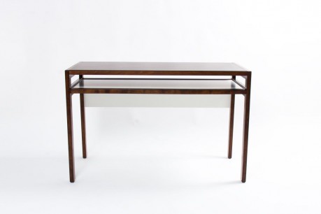 Grand bureau Andre Sornay plateau stratifie noir 1960