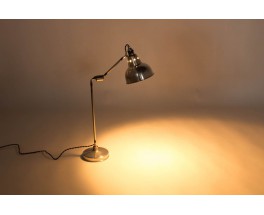 Lampe de bureau Georges Houillon modele nickele 1930