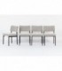 Chaises Joseph Andre Motte modele 764 tissu noir et blanc edition Steiner 1960 set de 4