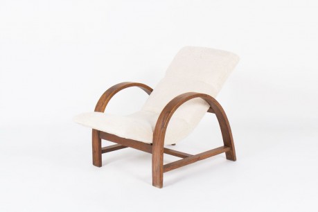 Lounge chair en chene design Art Deco 1930