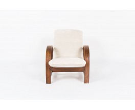 Lounge chair en chene design Art Deco 1930