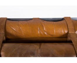 Lounge chair Arne Norell modele ARI en cuir marron edition Norell Mobel AB 1970