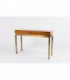 Console Guy Lefevre en laiton et loupe d'orme edition Maison Jansen 1970