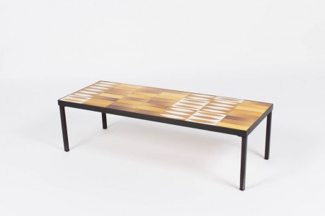 Table basse Roger Capron modele navette 1950