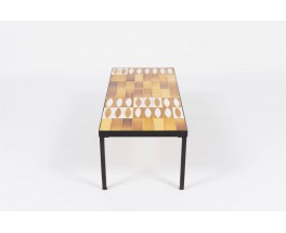 Table basse Roger Capron modele navette 1950