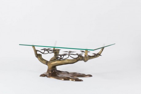 Table basse Willy Daro modele Bonsaï design belge 1970
