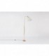 Lampadaire en laiton et abat-jour orientable blanc design chic 1950