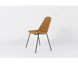 Chaises Gian Franco Legler modele Basket edition Pierantonio Bonacina 1950 set de 10