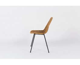 Chaises Gian Franco Legler modele Basket edition Pierantonio Bonacina 1950 set de 10