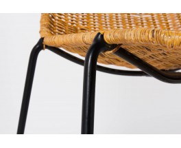 Chaises Gian Franco Legler modele Basket edition Pierantonio Bonacina 1950 set de 10