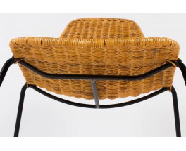 Chaises Gian Franco Legler modele Basket edition Pierantonio Bonacina 1950 set de 10