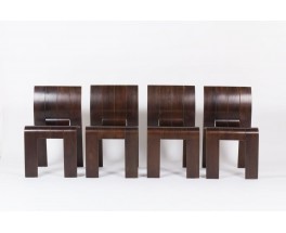 Chaises Gijs Bakker modele Strip empilable edition Castelijn 1970 set de 4