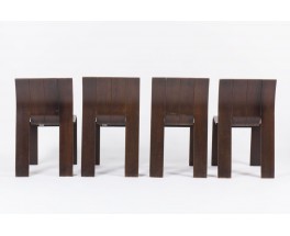 Chaises Gijs Bakker modele Strip empilable edition Castelijn 1970 set de 4