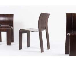 Chaises Gijs Bakker modele Strip empilable edition Castelijn 1970 set de 4