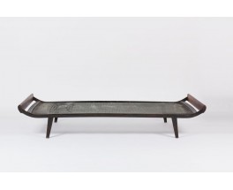 Daybed Dick Cordemeijer modele Cleopatra en cuir noir edition Auping 1950