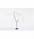 Lampadaire 2 bras en metal abat-jour blanc 1950