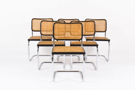 Chaises Marcel Breuer modele Cesca B32 edition Thonet 1970 set de 6