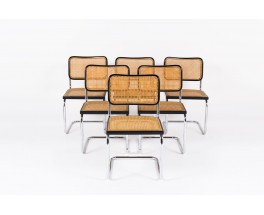 Chaises Marcel Breuer modele Cesca B32 edition Thonet 1970 set de 6