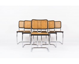 Chaises Marcel Breuer modele Cesca B32 edition Thonet 1970 set de 6