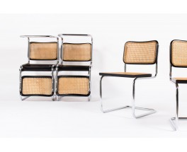 Chaises Marcel Breuer modele Cesca B32 edition Thonet 1970 set de 6