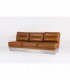 Canape Jacques Charpentier en acier et cuir marron 1970