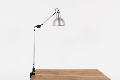 Lampe de bureau Georges Houillon modele a pince chrome 1930