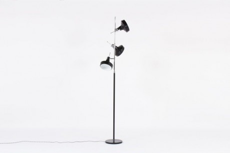 Lampadaire Etienne Fermigier laque noir edition Monix 1970