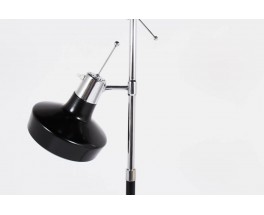 Lampadaire Etienne Fermigier laque noir edition Monix 1970