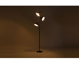 Lampadaire Etienne Fermigier laque noir edition Monix 1970