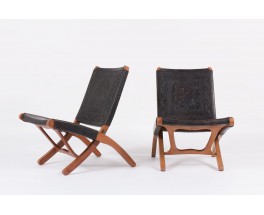 Fauteuils pliables Angel I Pazmino edition Muebles de Estilo 1960 set de 2 lot n°1