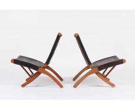 Fauteuils pliables Angel I Pazmino edition Muebles de Estilo 1960 set de 2 lot n°1