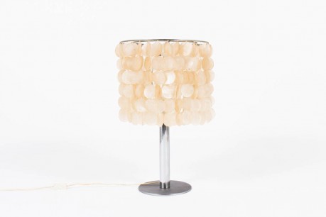Lampe à pampilles de nacre design italien 1970