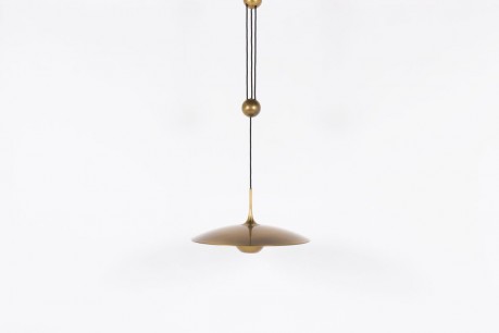 Suspension Florian Schulz modele Onos 55 metal dore design allemand 1960
