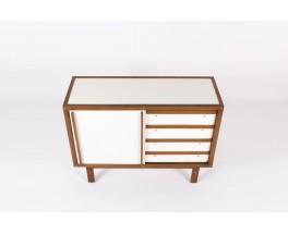 Commode Andre Sornay laque blanche 1960