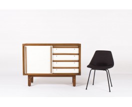 Commode Andre Sornay laque blanche 1960