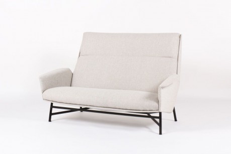 Canape Claude Vassal tissu lavable gris edition Claude Delor 1950