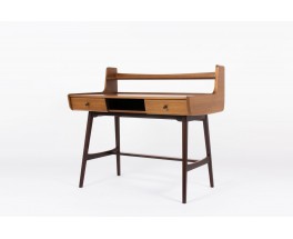 Bureau Jacques Hauville en acajou edition Bema 1960