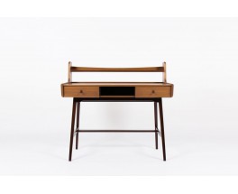 Bureau Jacques Hauville en acajou edition Bema 1960