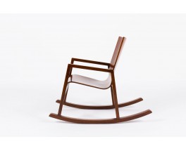 Rocking chair Mario Prandina modele Dondolo en chene edition Plinio Il Giovane