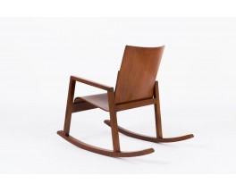 Rocking chair Mario Prandina modele Dondolo en chene edition Plinio Il Giovane