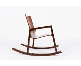 Rocking chair Mario Prandina modele Dondolo en chene edition Plinio Il Giovane