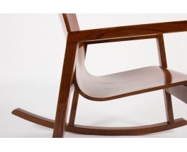 Rocking chair Mario Prandina modele Dondolo en chene edition Plinio Il Giovane