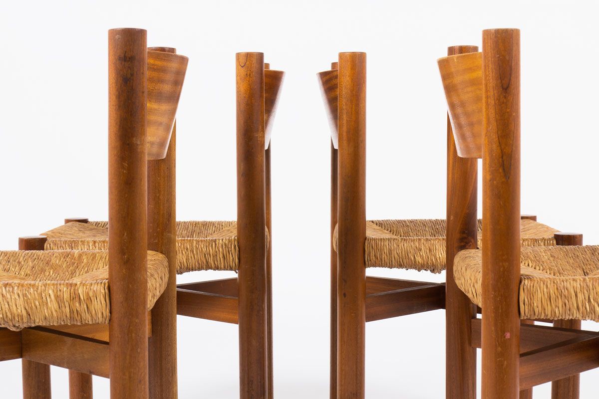 Set of 6 Charlotte Perriand Meribel Chairs — FORM Atelier