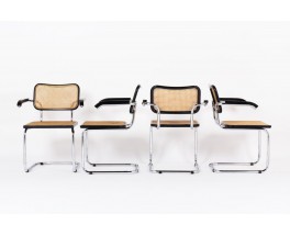 Fauteuils Marcel Breuer modele Cesca B64 edition Thonet 1970 set de 4