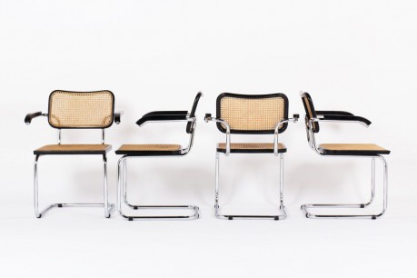 Fauteuils Marcel Breuer modele Cesca B64 edition Thonet 1970 set de 4