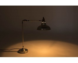 Lampe de bureau Georges Houillon modele 2 bras nickele 1930