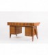 Bureau en noyer et laiton design italien 1950