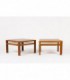 Tables basses Andre Sornay damier en hetre teinte 1960 set de 2