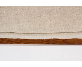 Lit de repos Roger Fatus modele Tatami tissu lin beige edition Sentou 1950