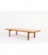 Table basse rectangulaire en teck grand modele design danois 1950